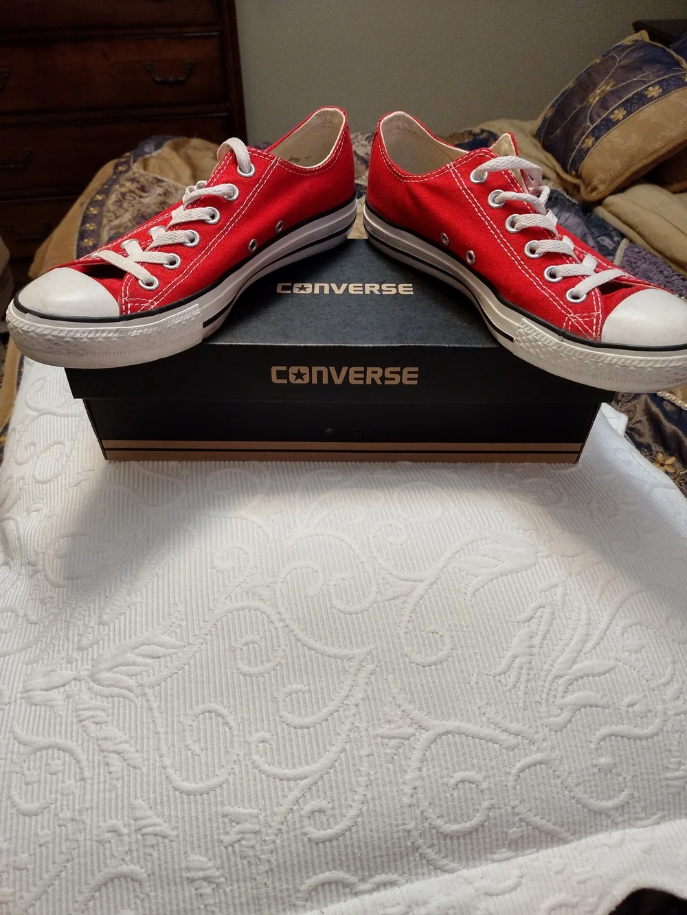 Converse Women's All Star Low Top Sneakers in Red